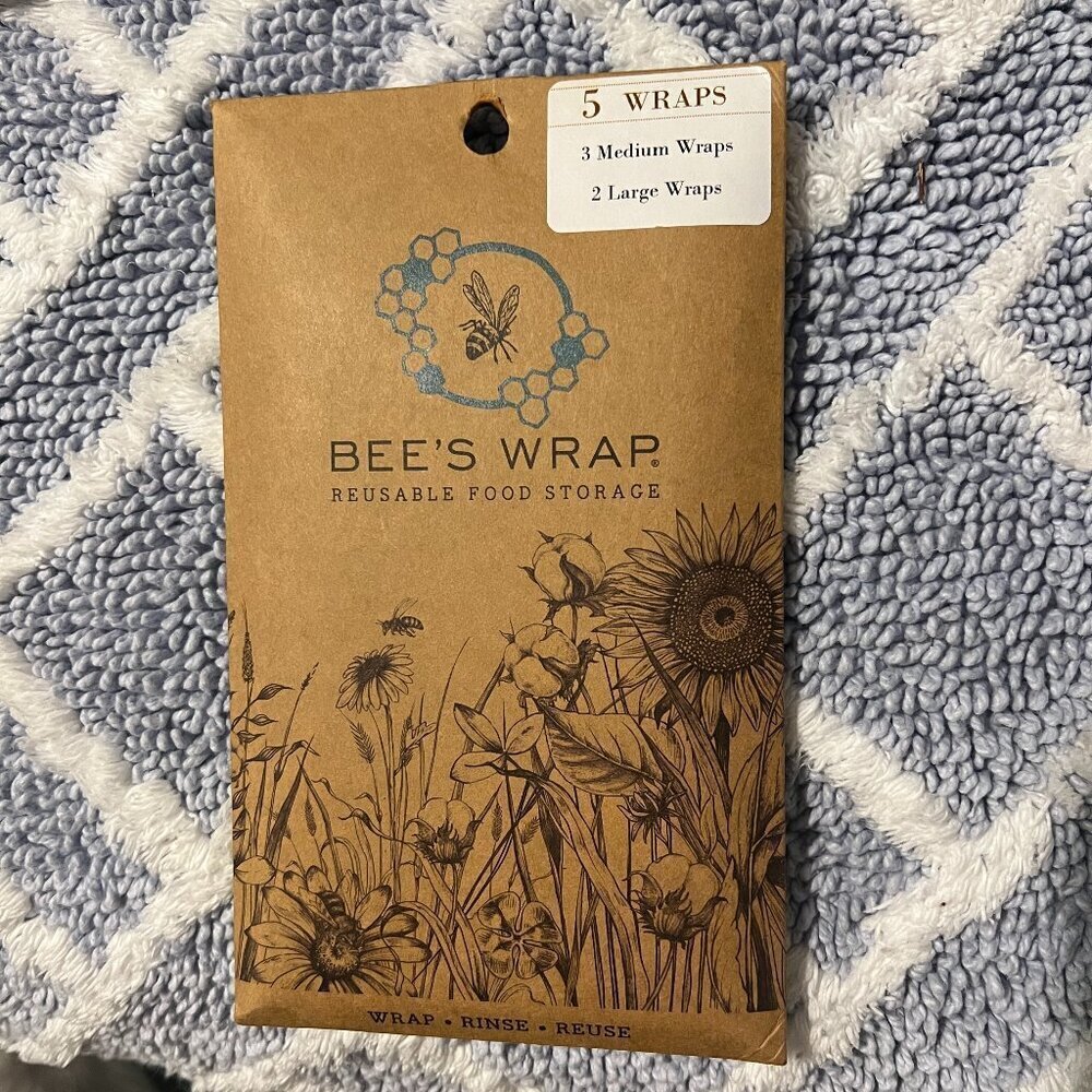 COPY - NEW Bee's Wrap Reusable Sustainable Variety food wrap - 5 pieces